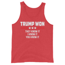 Cargar imagen en el visor de la galería, TRUMP WON Unisex Tank Top