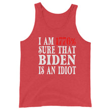 Cargar imagen en el visor de la galería, Biden is and Idiot Unisex Tank Top