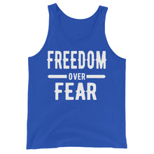 Cargar imagen en el visor de la galería, Freedom over Fear Unisex Tank Top