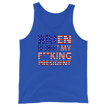 Cargar imagen en el visor de la galería, Biden is not my F**king President Flag Unisex Tank Top