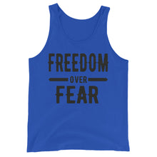 Cargar imagen en el visor de la galería, Freedom over Fear Unisex Tank Top