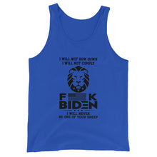 Cargar imagen en el visor de la galería, F**K BIDEN ! Not one of your sheep ! Unisex Tank Top