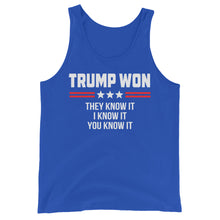 Cargar imagen en el visor de la galería, TRUMP WON Unisex Tank Top