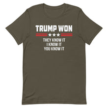 Cargar imagen en el visor de la galería, TRUMP WON Short-Sleeve Unisex T-Shirt