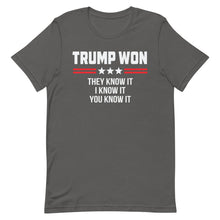 Cargar imagen en el visor de la galería, TRUMP WON Short-Sleeve Unisex T-Shirt