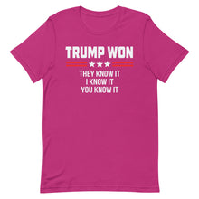 Cargar imagen en el visor de la galería, TRUMP WON Short-Sleeve Unisex T-Shirt