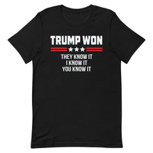 Cargar imagen en el visor de la galería, TRUMP WON Short-Sleeve Unisex T-Shirt