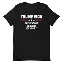 Cargar imagen en el visor de la galería, TRUMP WON Short-Sleeve Unisex T-Shirt