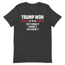 Cargar imagen en el visor de la galería, TRUMP WON Short-Sleeve Unisex T-Shirt