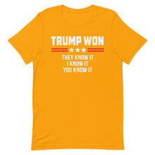 Cargar imagen en el visor de la galería, TRUMP WON Short-Sleeve Unisex T-Shirt