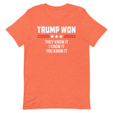 Cargar imagen en el visor de la galería, TRUMP WON Short-Sleeve Unisex T-Shirt