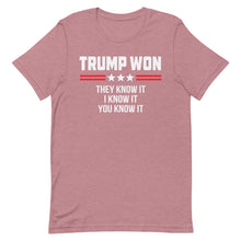 Cargar imagen en el visor de la galería, TRUMP WON Short-Sleeve Unisex T-Shirt