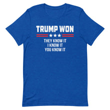 Load image into Gallery viewer, TRUMP WON Short-Sleeve Unisex T-Shirt
