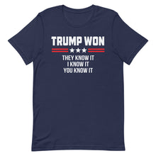 Cargar imagen en el visor de la galería, TRUMP WON Short-Sleeve Unisex T-Shirt