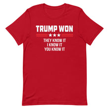 Cargar imagen en el visor de la galería, TRUMP WON Short-Sleeve Unisex T-Shirt