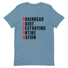 Cargar imagen en el visor de la galería, Biden destroying Nation Short-Sleeve Unisex T-Shirt