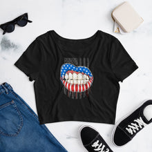 Cargar imagen en el visor de la galería, American Lips with Attitude Women’s Crop Tee