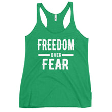 Cargar imagen en el visor de la galería, Freedom over Fear Women's Racerback Tank