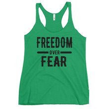 Cargar imagen en el visor de la galería, Freedom over Fear Women's Racerback Tank
