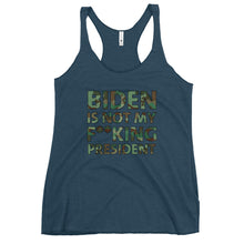 Charger l'image dans la galerie, Biden is not my F**king President Camo Women's Racerback Tank
