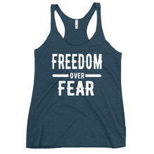 Cargar imagen en el visor de la galería, Freedom over Fear Women's Racerback Tank