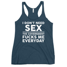 Cargar imagen en el visor de la galería, Government F**ks Me Everyday Women's Racerback Tank