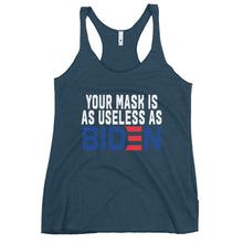 Cargar imagen en el visor de la galería, MASK useless as BIDEN Women's Racerback Tank