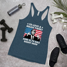 Cargar imagen en el visor de la galería, Mean Tweets and and Cheap Gas Women's Racerback Tank