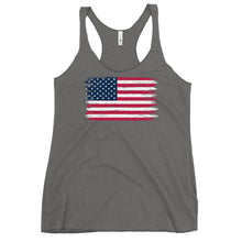 Load image into Gallery viewer, Weathered Flag Women's Racerback Tank