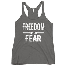 Cargar imagen en el visor de la galería, Freedom over Fear Women's Racerback Tank