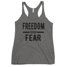 Cargar imagen en el visor de la galería, Freedom over Fear Women's Racerback Tank
