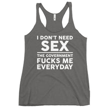 Cargar imagen en el visor de la galería, Government F**ks Me Everyday Women's Racerback Tank