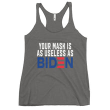 Cargar imagen en el visor de la galería, MASK useless as BIDEN Women's Racerback Tank