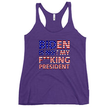 Charger l'image dans la galerie, Biden is not my F**king President Women's Racerback Tank