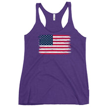 Load image into Gallery viewer, Weathered Flag Women's Racerback Tank