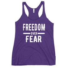 Cargar imagen en el visor de la galería, Freedom over Fear Women's Racerback Tank