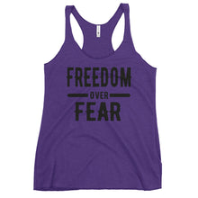 Cargar imagen en el visor de la galería, Freedom over Fear Women's Racerback Tank
