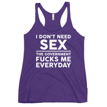 Cargar imagen en el visor de la galería, Government F**ks Me Everyday Women's Racerback Tank