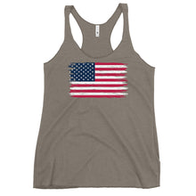Load image into Gallery viewer, Weathered Flag Women's Racerback Tank