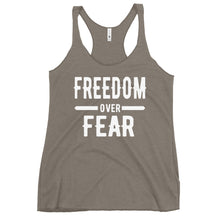 Cargar imagen en el visor de la galería, Freedom over Fear Women's Racerback Tank