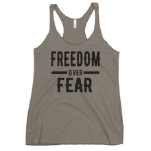 Cargar imagen en el visor de la galería, Freedom over Fear Women's Racerback Tank