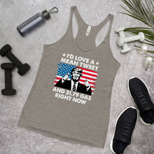 Cargar imagen en el visor de la galería, Mean Tweets and and Cheap Gas Women's Racerback Tank