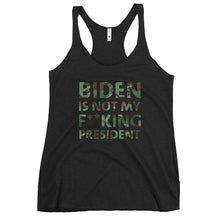 Charger l'image dans la galerie, Biden is not my F**king President Camo Women's Racerback Tank