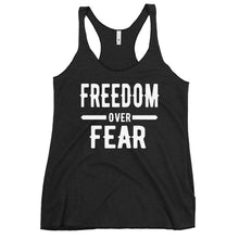Cargar imagen en el visor de la galería, Freedom over Fear Women's Racerback Tank