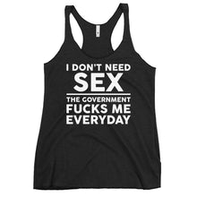 Cargar imagen en el visor de la galería, Government F**ks Me Everyday Women's Racerback Tank