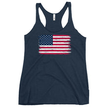 Load image into Gallery viewer, Weathered Flag Women's Racerback Tank