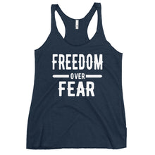 Cargar imagen en el visor de la galería, Freedom over Fear Women's Racerback Tank