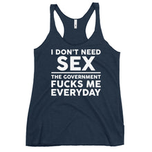 Cargar imagen en el visor de la galería, Government F**ks Me Everyday Women's Racerback Tank