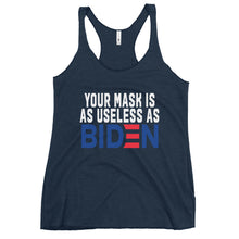 Cargar imagen en el visor de la galería, MASK useless as BIDEN Women's Racerback Tank