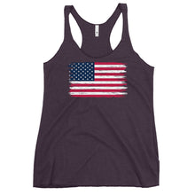 Load image into Gallery viewer, Weathered Flag Women's Racerback Tank